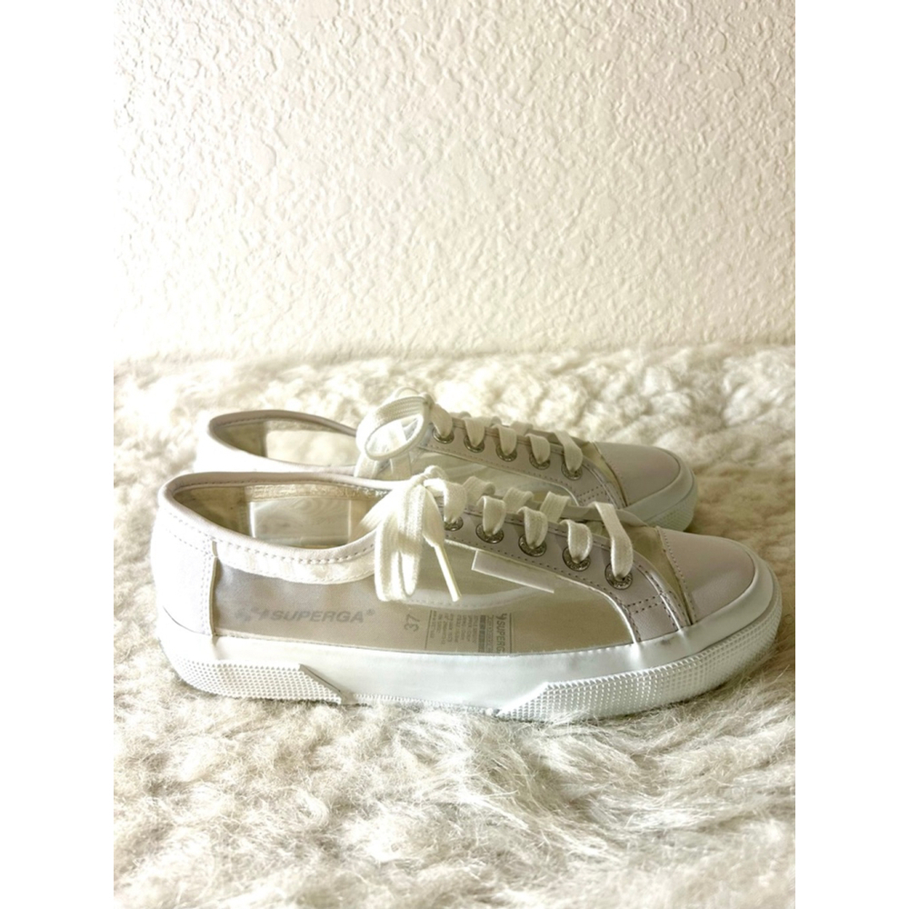 Supers Matte Clear Sneakers Women Size 6.5 - Picture 3 of 9